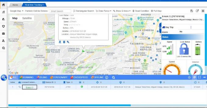 Dispositivi del monitoraggio di temperatura della catena del freddo della serratura dell'inseguitore di JT701T 4G GSM GPS 4